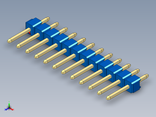 彩色公头100mil（2.54mm）系列-DS1021_blue_1x12p_100mil_Type1_rev1.0