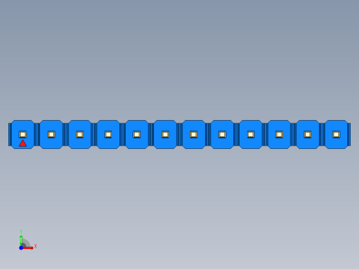 彩色公头100mil（2.54mm）系列-DS1021_blue_1x12p_100mil_Type1_rev1.0前视缩略图