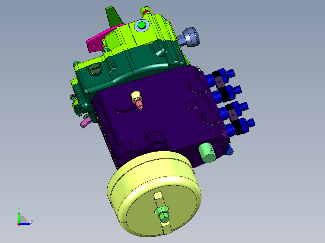 推车工程机械供给燃油泵左视图