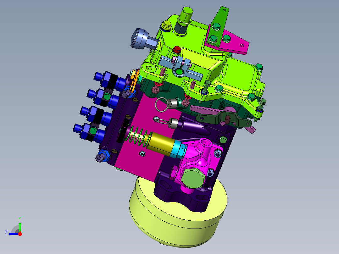 推车工程机械供给燃油泵右视图
