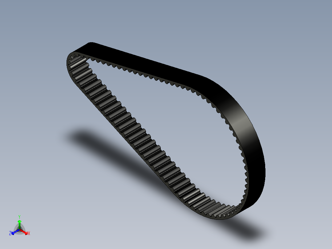 正时皮带 GT2 6mm正等轴测图