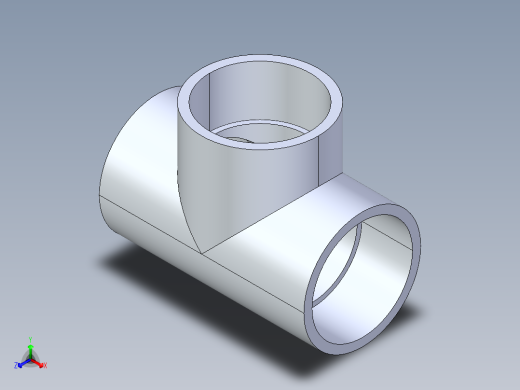聚氯乙烯配件01-Sch80_Tee_SxSxS_801-040_4in正等轴测缩略图