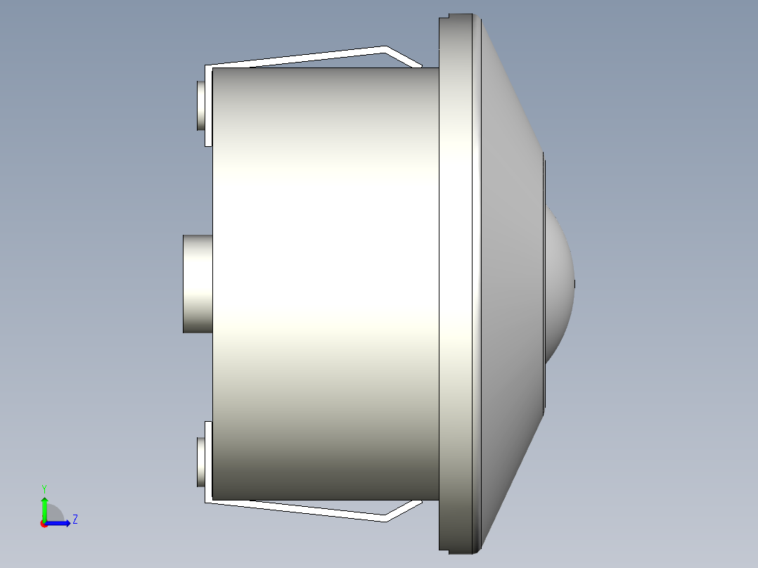 萬向滾珠06-3D多系列多零件图纸模型左视图
