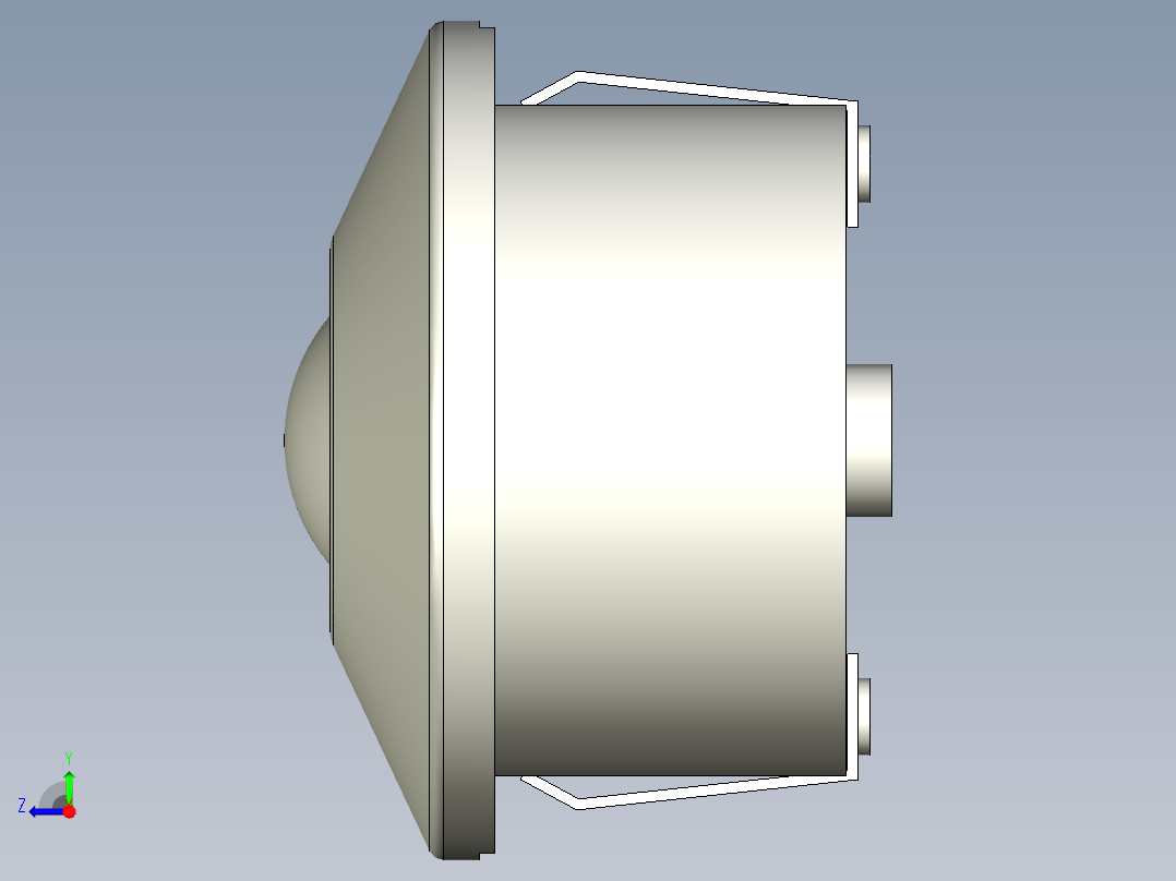 萬向滾珠06-3D多系列多零件图纸模型右视图