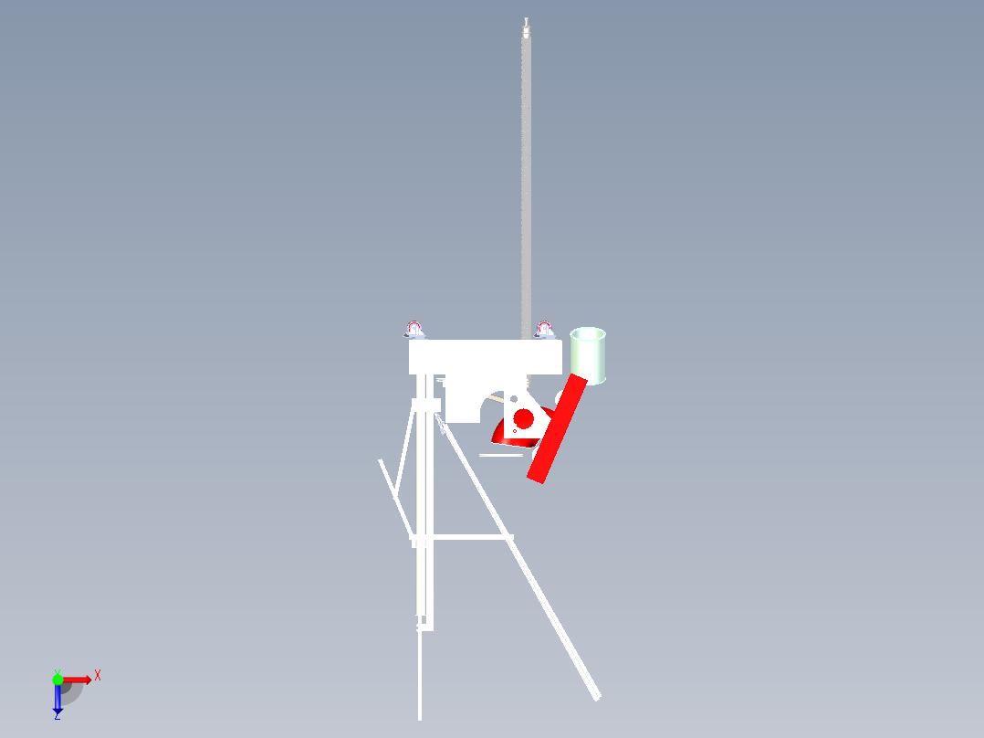 篮球发球机模型+CAD图纸俯视图