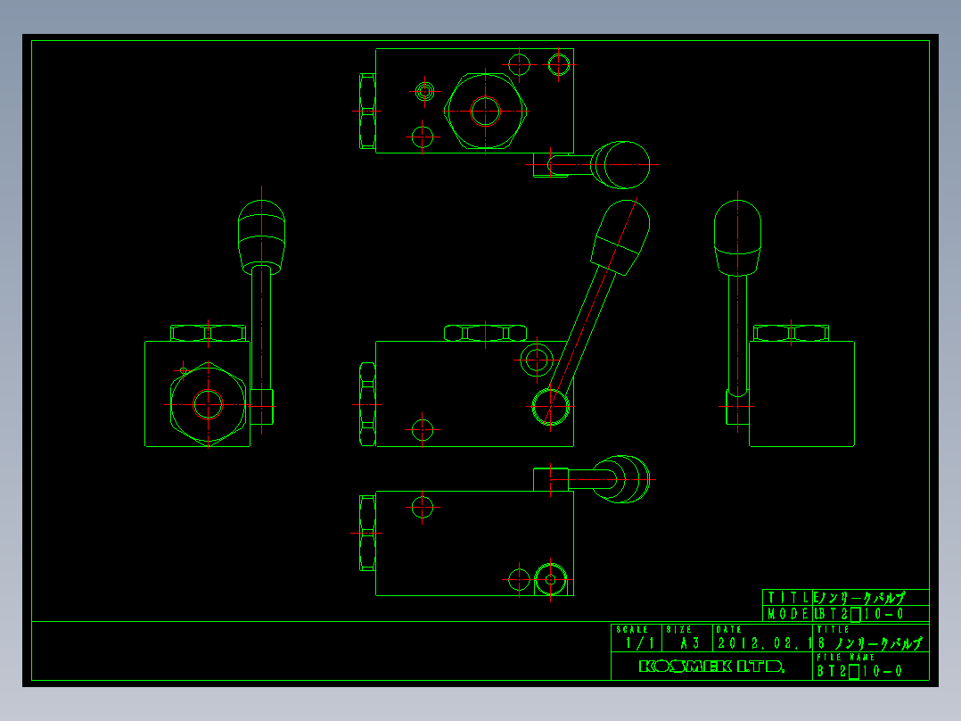 KOSMEKBT2x10-0多系列多零件图纸模型多系列多零件图纸模型