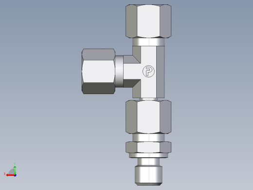 卡套式工业通用硬管接头EO_Assembled_adjustable_standpipe_run_tee_EVL08LM71后视缩略图