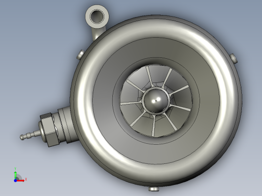 (46mm) 微型燃气轮机2725---模型格式为 stp前视缩略图