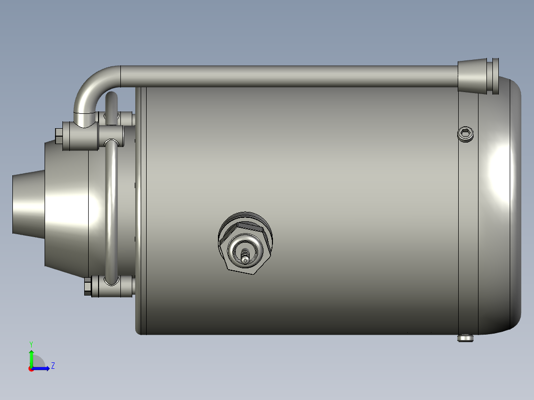(46mm) 微型燃气轮机2725---模型格式为 stp左视图