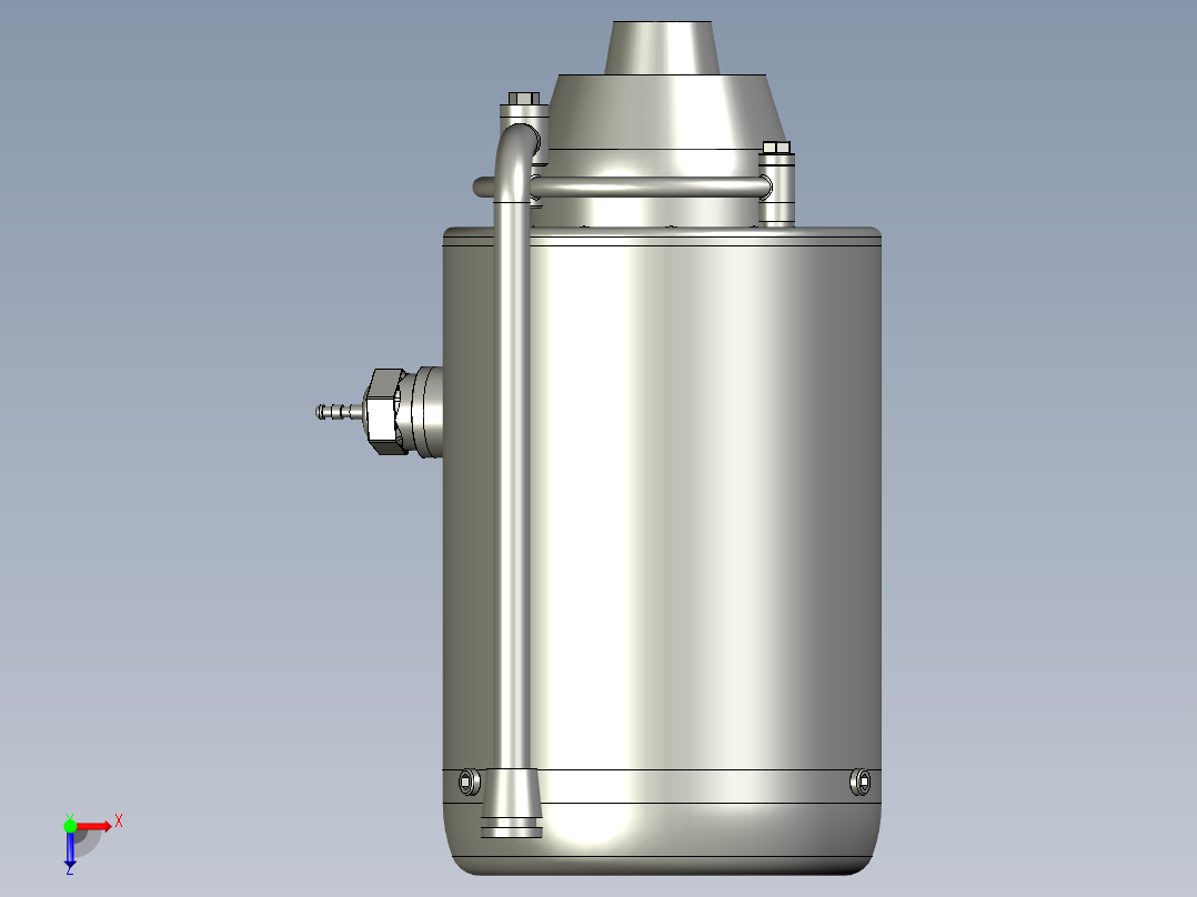 (46mm) 微型燃气轮机2725---模型格式为 stp俯视图