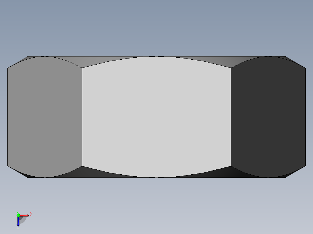 DIN 934 螺母-M10 Nut.SLDPRT俯视图