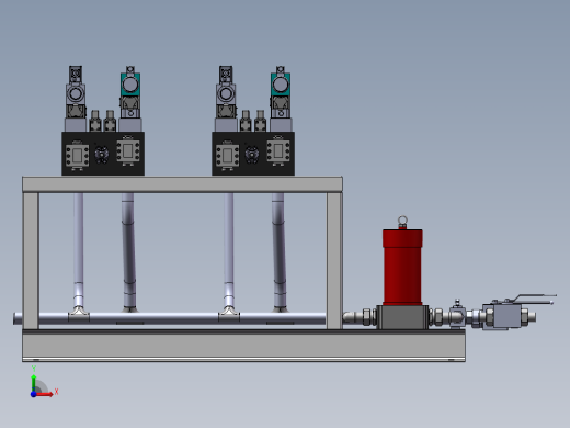 液压站阀台前视缩略图