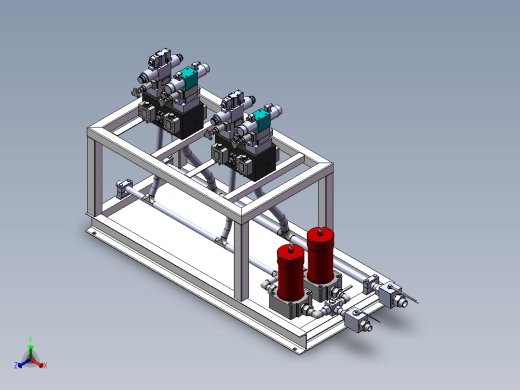 液压站阀台正等轴测缩略图