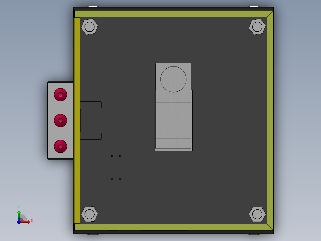 四导柱智能压力机sw21可编辑前视图