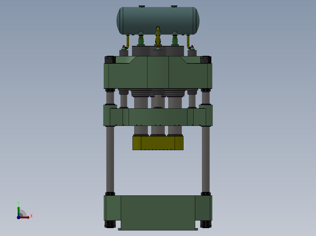 四柱液压机2万吨sw16可编辑前视图