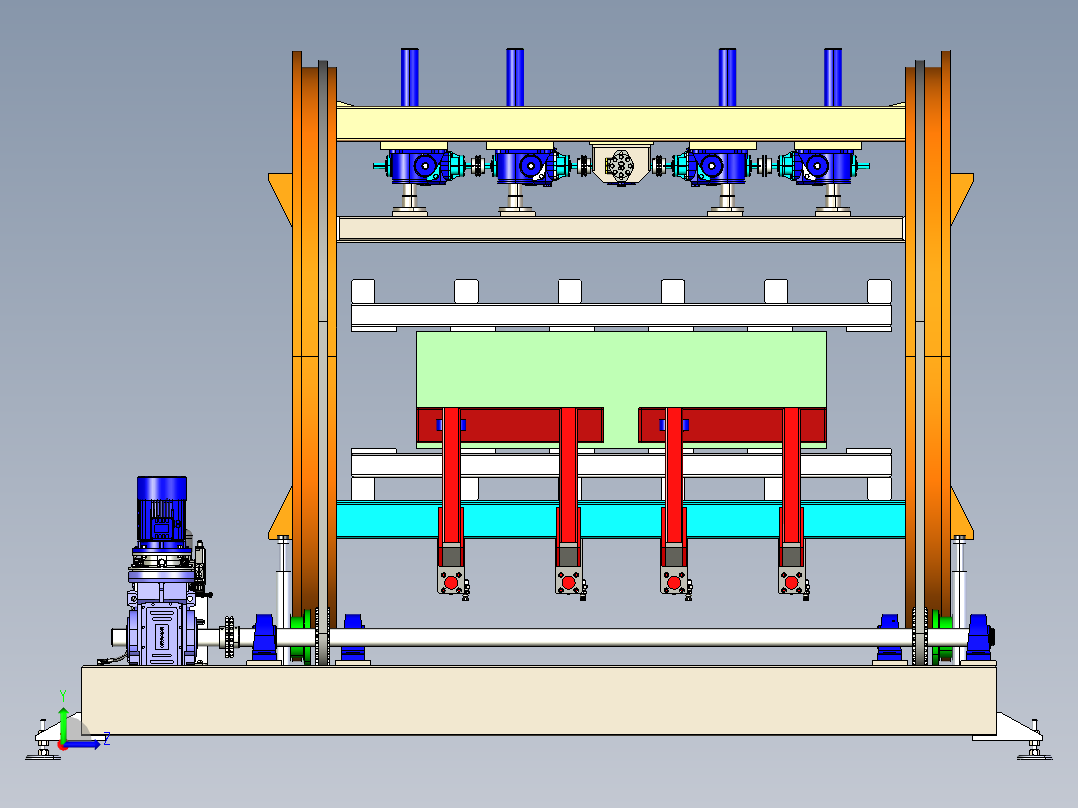 鼠笼转盘翻转机step左视图