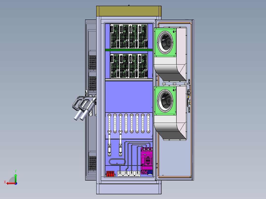 120KW新能源汽车充电柜sw22可编辑后视图