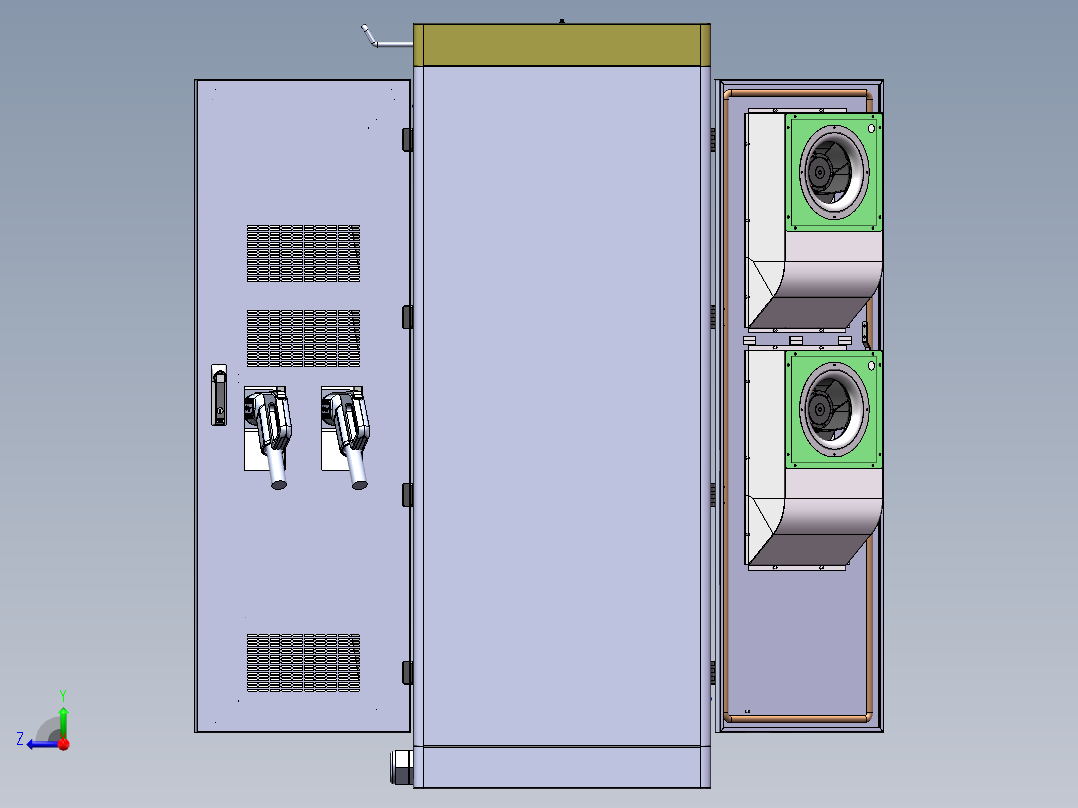 120KW新能源汽车充电柜sw22可编辑右视图