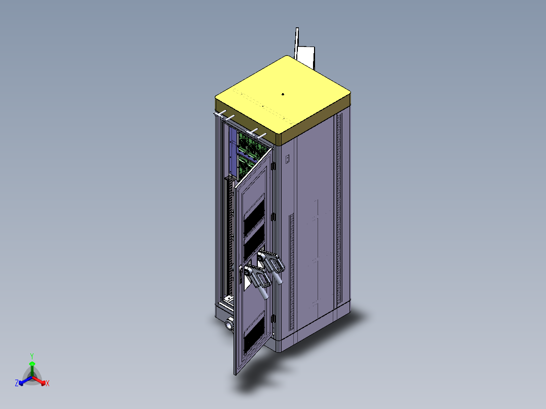 120KW新能源汽车充电柜sw22可编辑正等轴测图