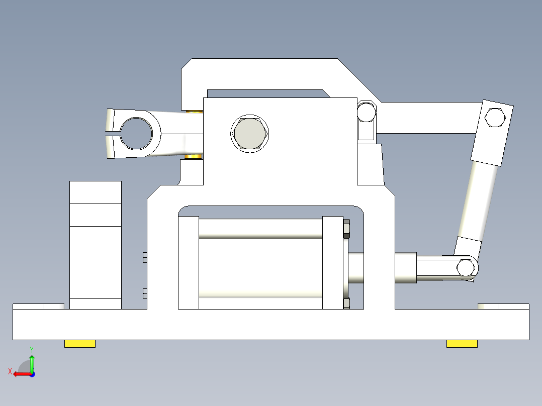 后钢板弹簧吊耳及夹具后视图
