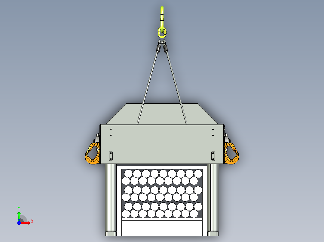 电动填料管道提升设备前视图