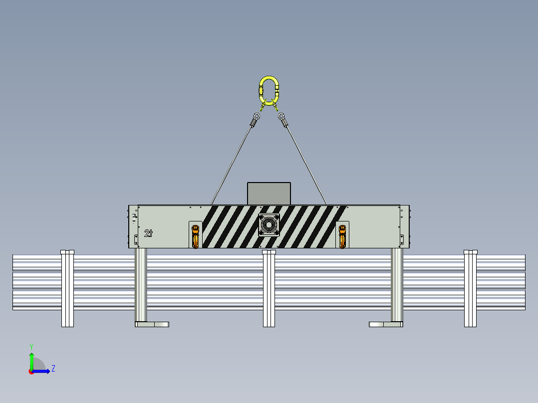 电动填料管道提升设备左视图