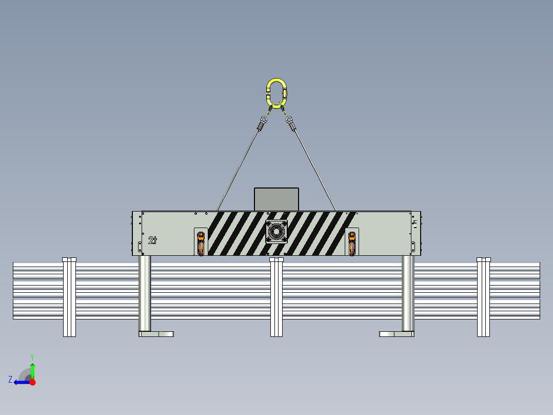 电动填料管道提升设备右视图