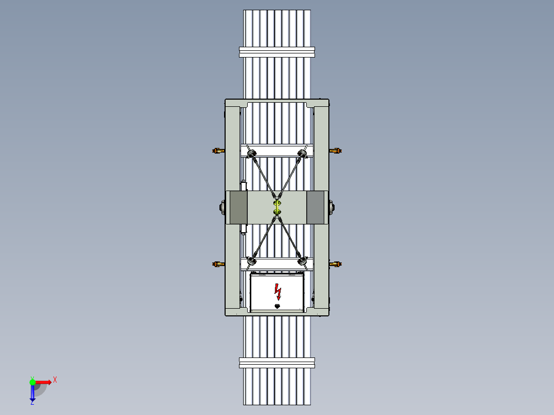 电动填料管道提升设备俯视图