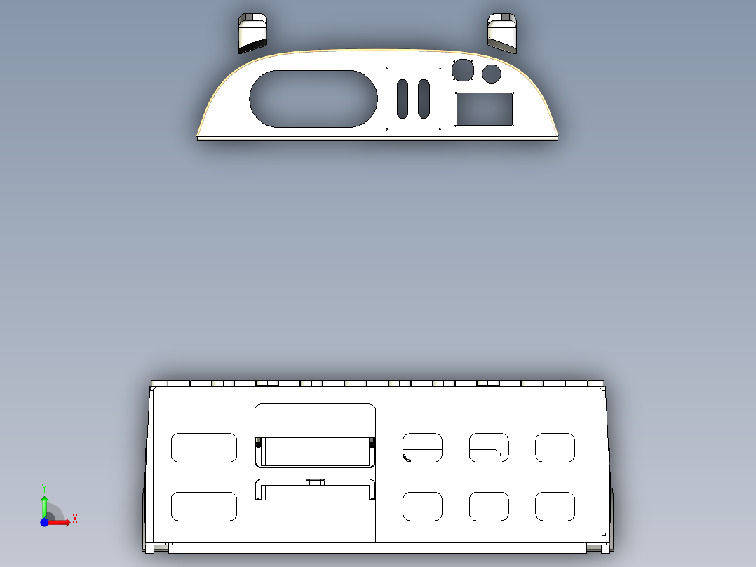 A3003591-小型厢式车布局前视图