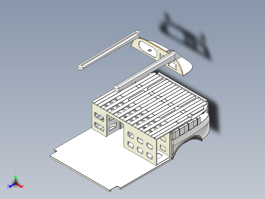 A3003591-小型厢式车布局正等轴测图