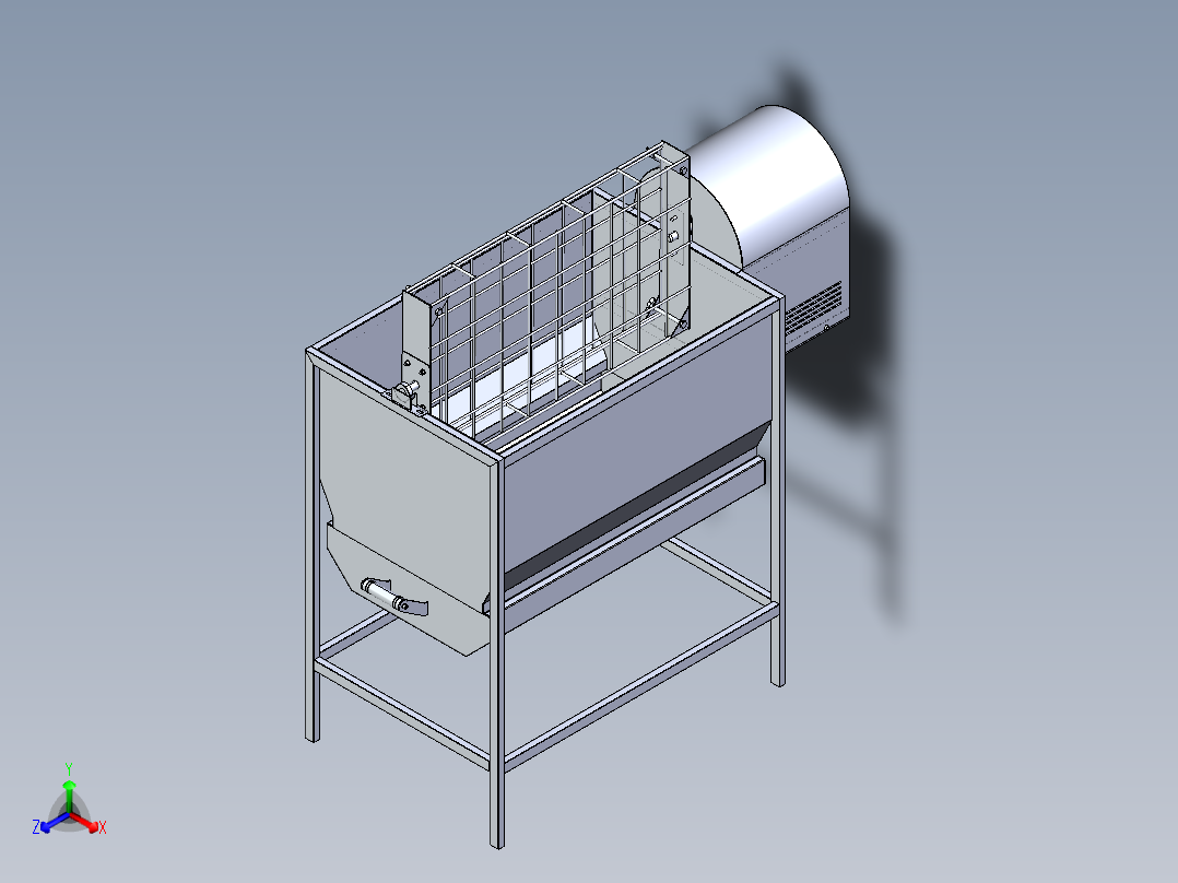 清洗机25公斤级正等轴测图