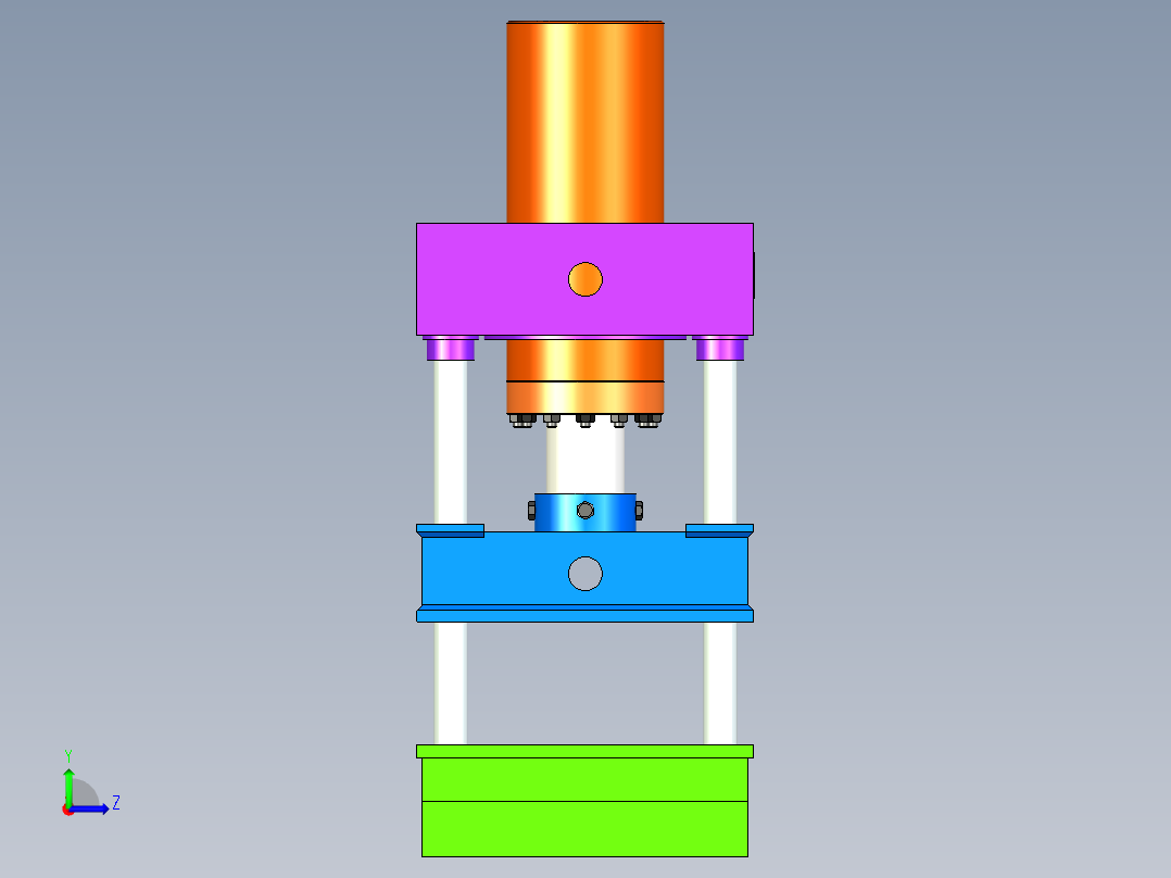 大型锻压机左视图