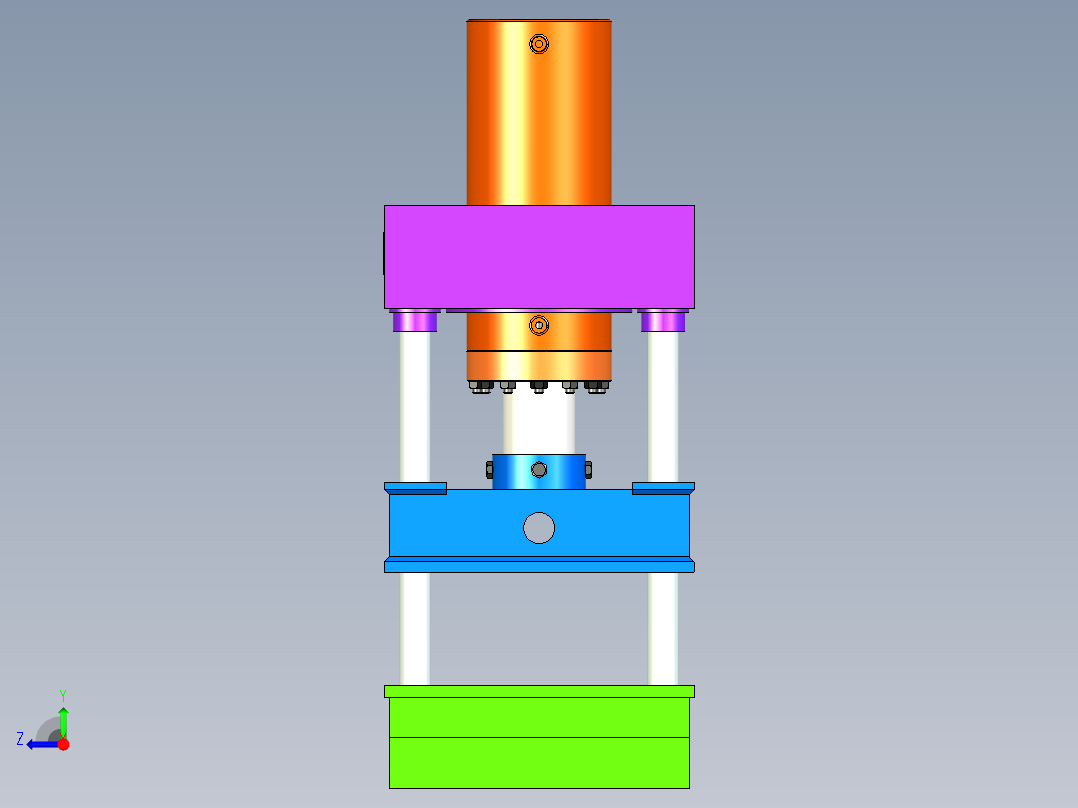 大型锻压机右视图