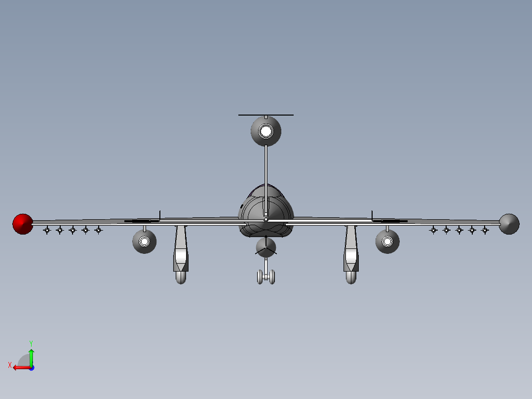 飞机模型后视图