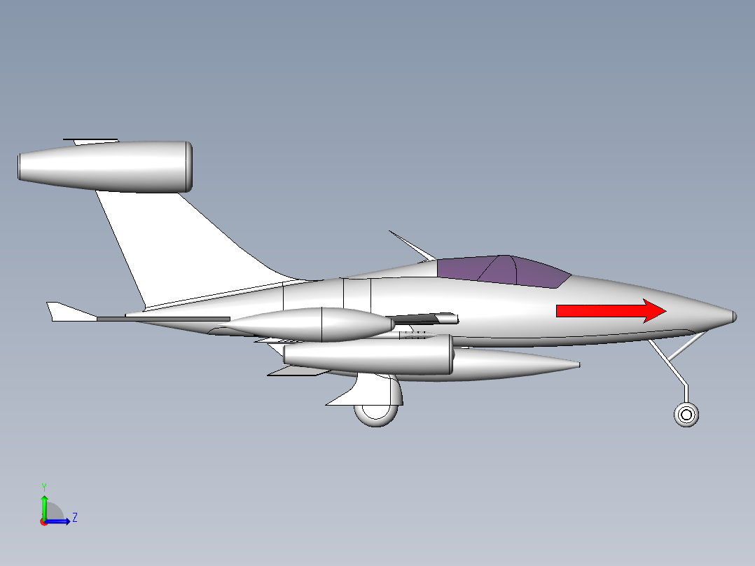 飞机模型左视图