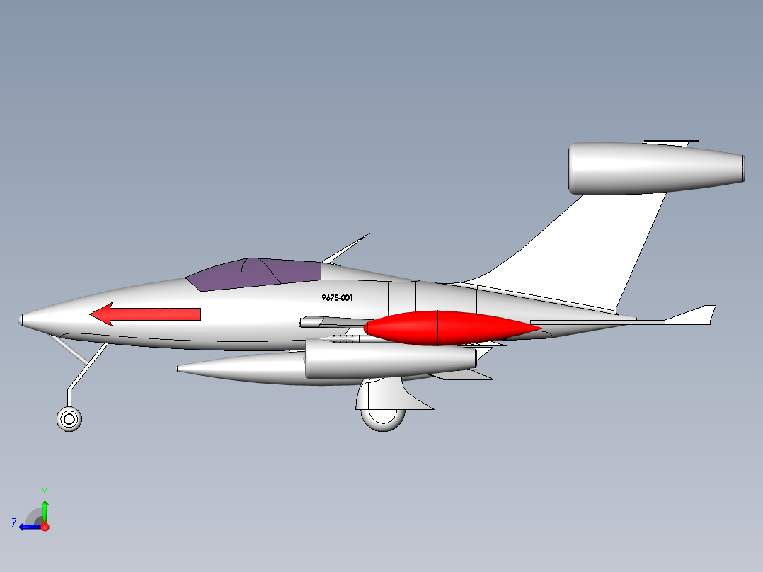 飞机模型右视图