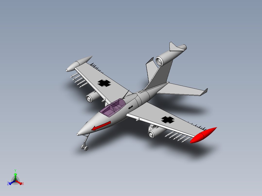 飞机模型正等轴测图