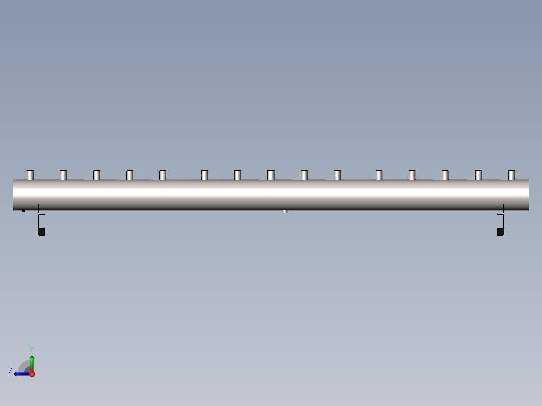 换向阀组右视图