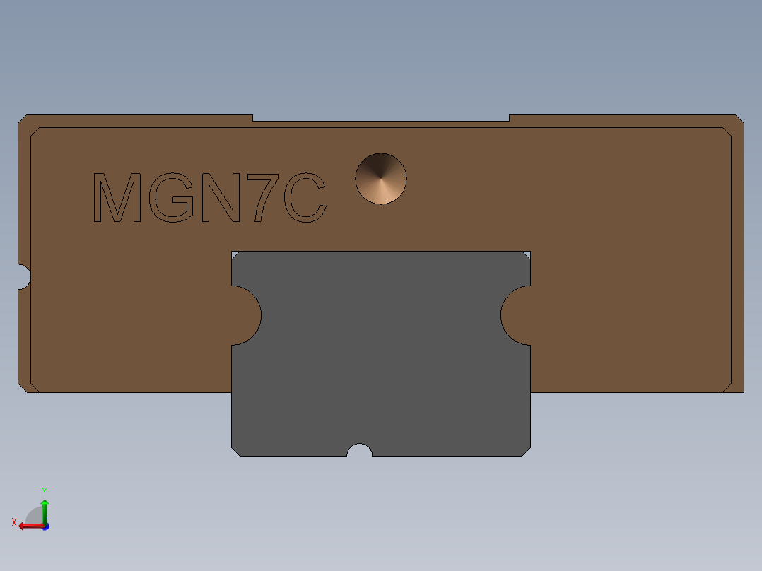 上银线性滑轨MGN7C1R40Z0C后视图