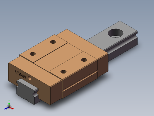 上银线性滑轨MGN7C1R40Z0C正等轴测缩略图