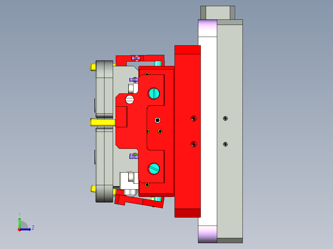 3C手机定位载具左视图