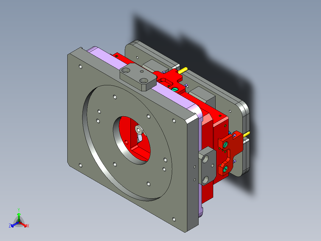 3C手机定位载具正等轴测图