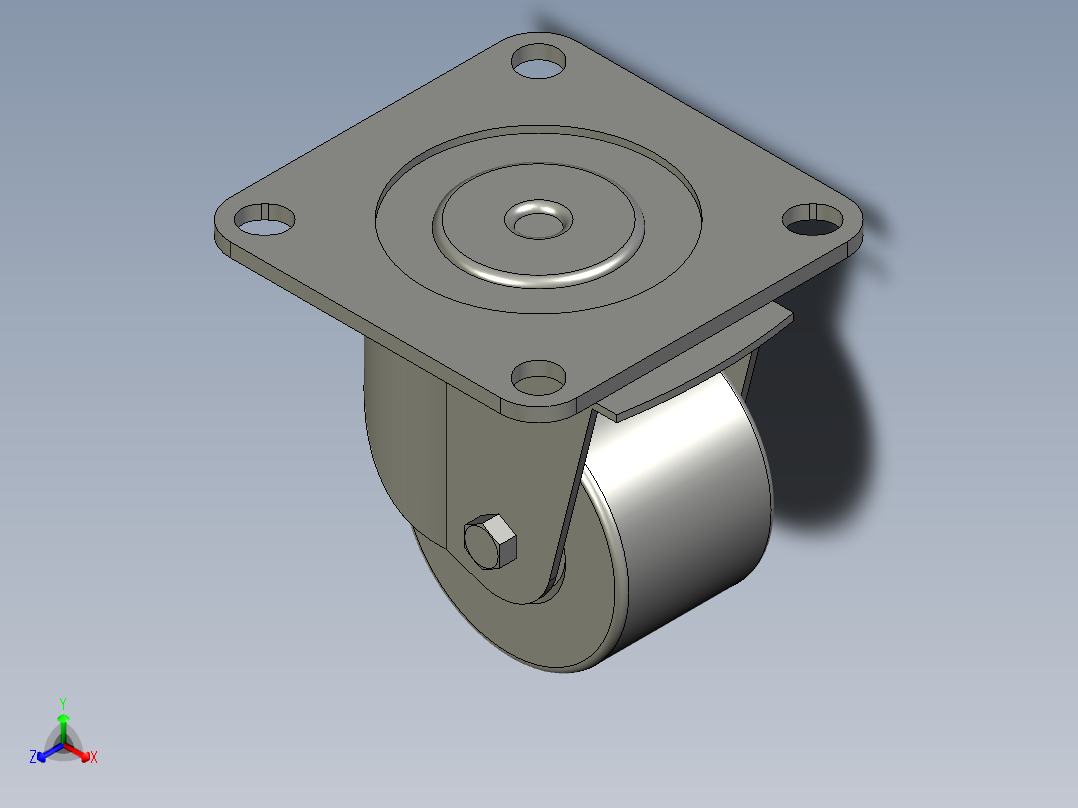 CSHN65-N重載型腳輪正等轴测图