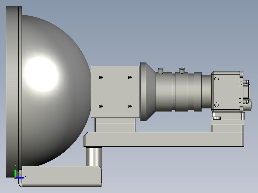 110100双光源相机组件-LXYC-BOSS左视图