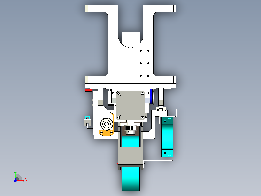 包装带自动放送机设计前视图