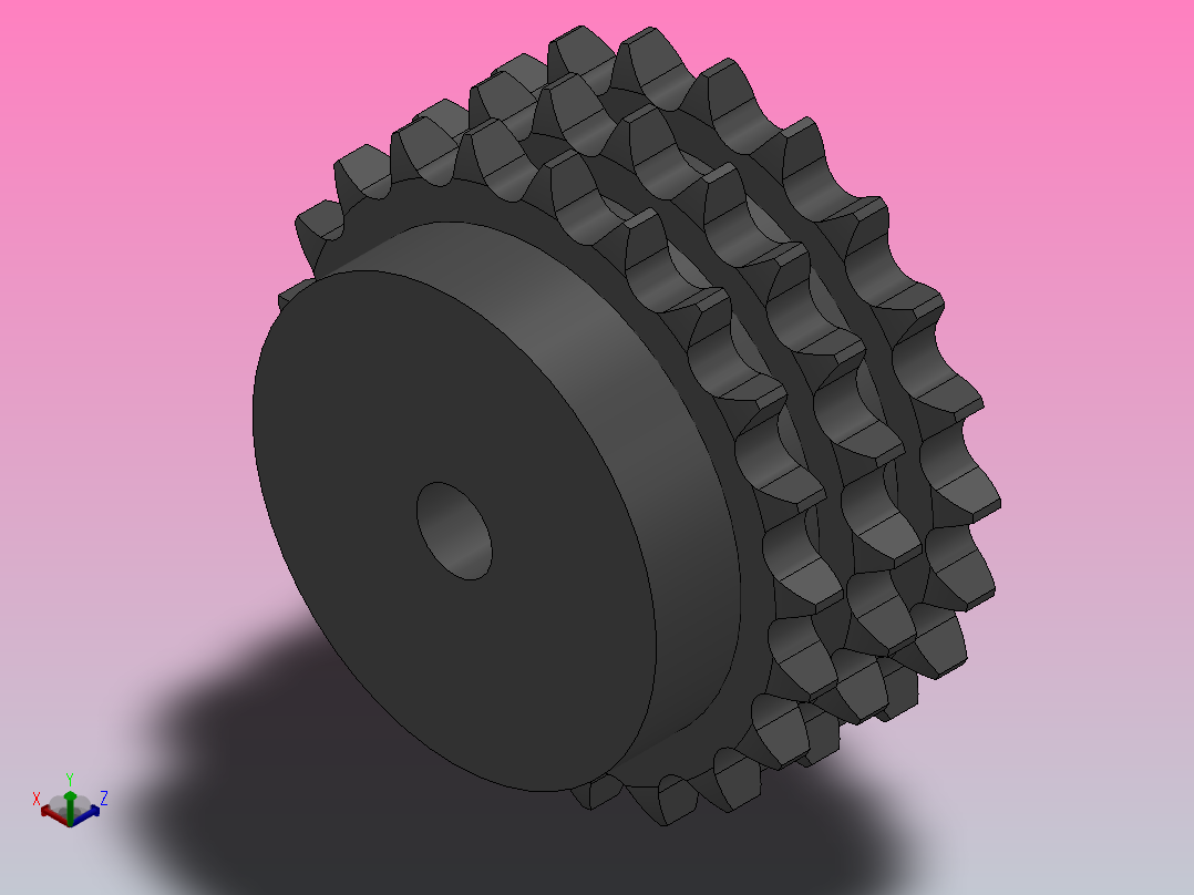 直孔链轮10B型_21-10B-3主视图