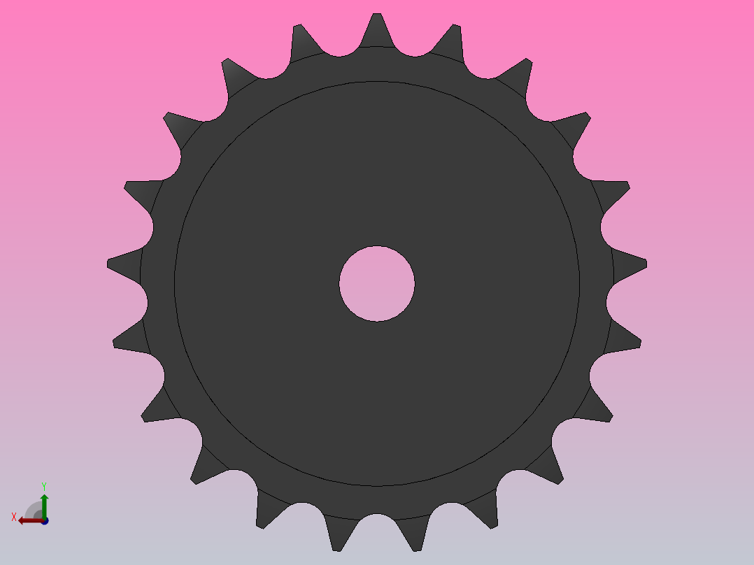 直孔链轮10B型_21-10B-3前视图