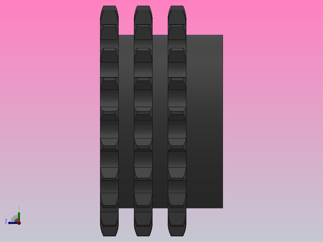 直孔链轮10B型_21-10B-3左视图