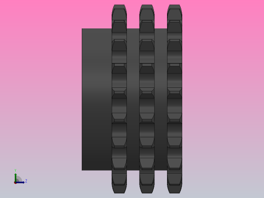 直孔链轮10B型_21-10B-3右视缩略图