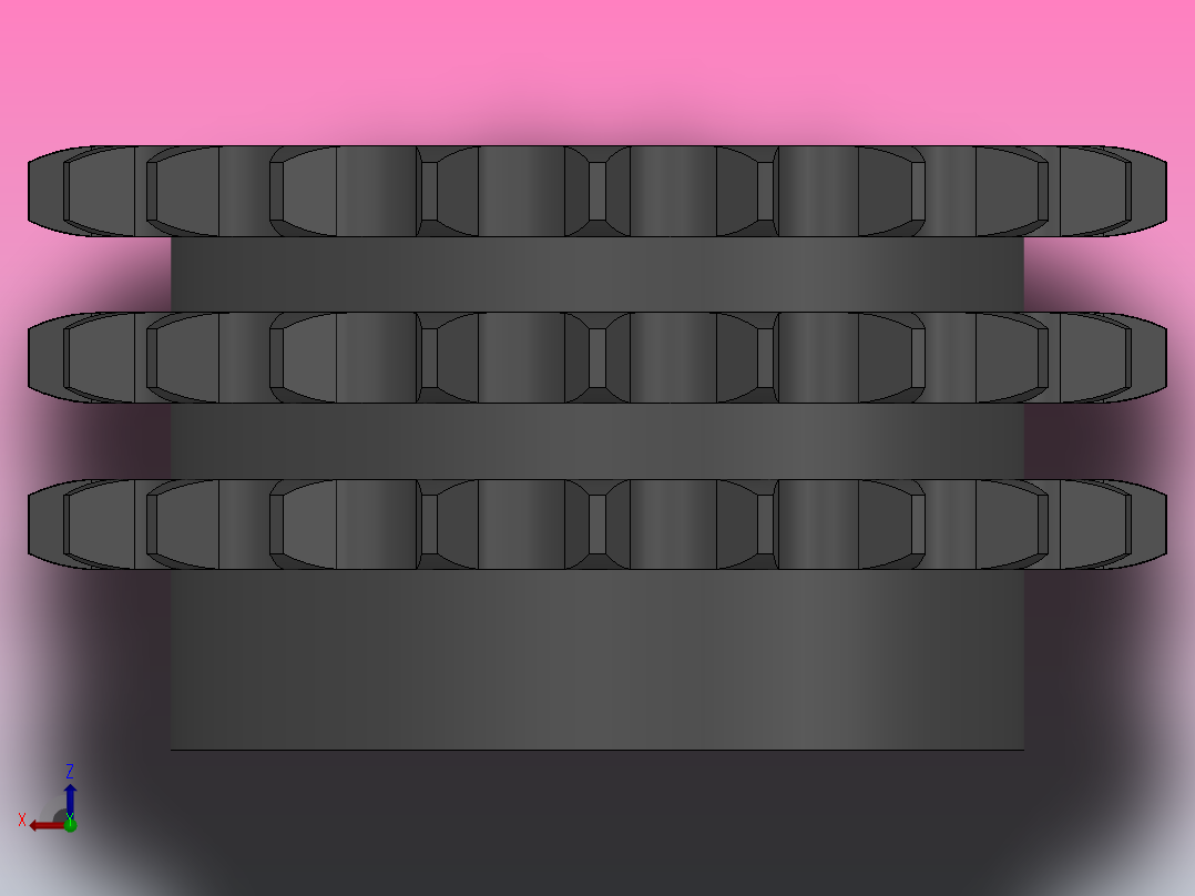 直孔链轮10B型_21-10B-3俯视图